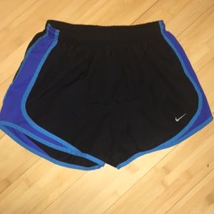 Black/light blue/cobalt Nike Running Shorts